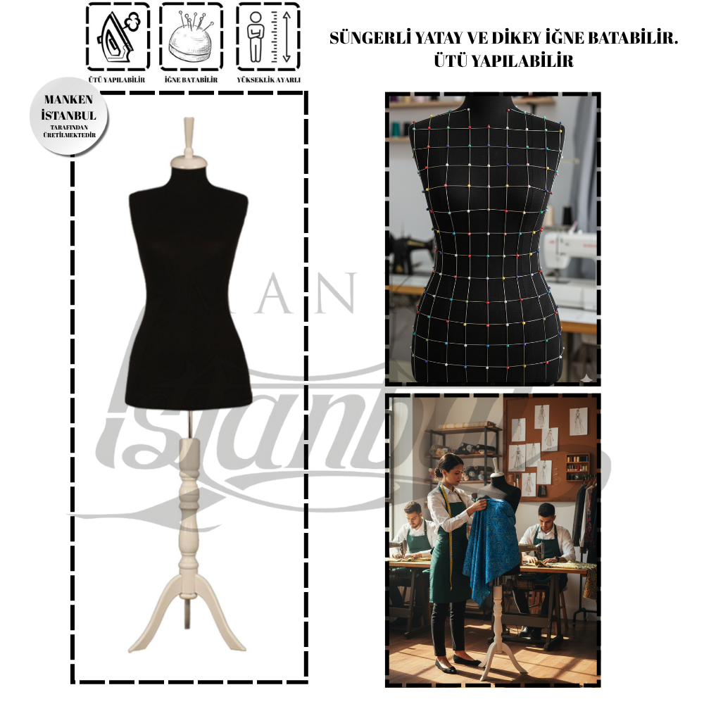 Süngerli Terzi Mankeni Prova Mankeni 34-46 Beden