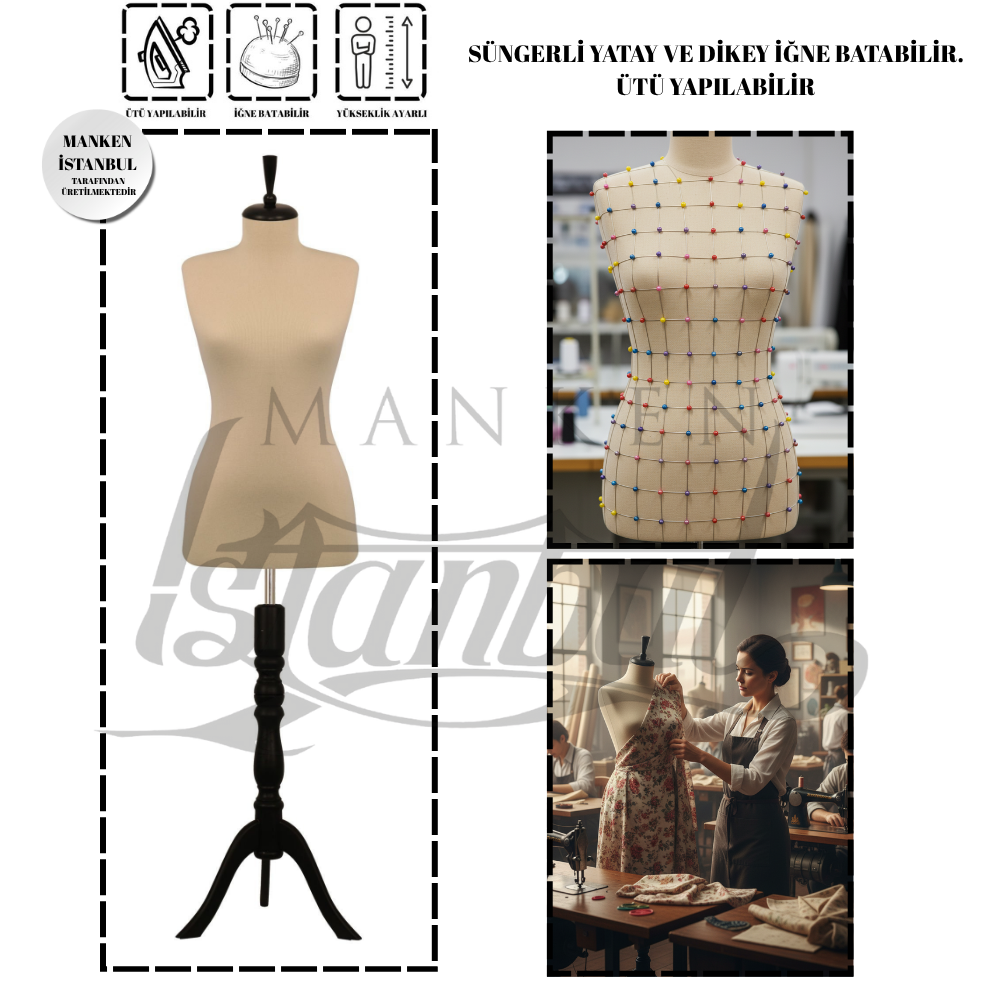 Süngerli Terzi Mankeni Prova Mankeni 34-46 Beden Arası