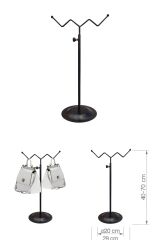 Ayarlanabilir Siyah Çanta Standı Çanta Askısı - Elegan Çanta Teşhir Askısı