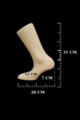 Fiber Bayan Sağ Ayak Kısa Çorap Mankeni