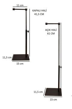 Ayarlanabilir Siyah Çanta Standı Çanta Askısı L Çanta Standı - Elegan Çanta Teşhir Askısı