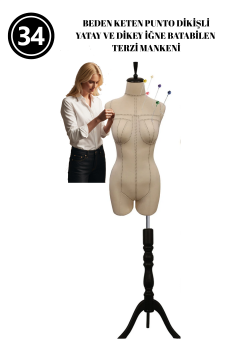 Dikiş Takım Setli 34 Beden Özel Kumaş Pantolon Giyebilen Terzi Mankeni