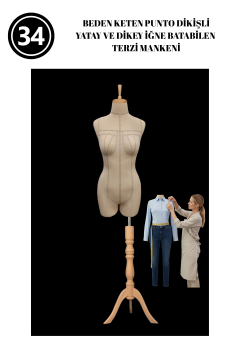 Dikiş Takım Setli 34 Beden Özel Kumaş Pantolon Giyebilen Terzi Mankeni