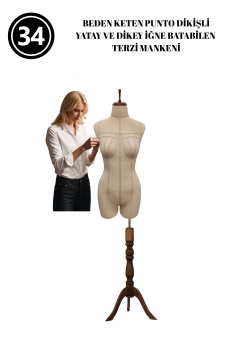 Dikiş Takım Setli 34 Beden Özel Kumaş Pantolon Giyebilen Terzi Mankeni