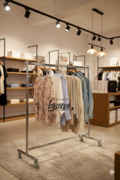 Yüksek Kalite Tekerlekli Krom Kaplama Metal Orta Stand