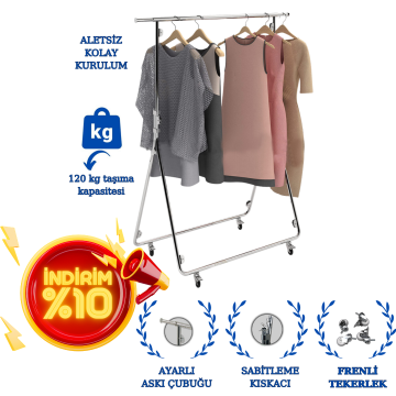 Delüks Yüksek Kalite Tekerlekli Katlanabilir Metal Orta Stand