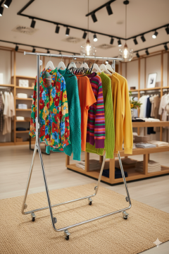 Delüks Yüksek Kalite Tekerlekli Katlanabilir Metal Orta Stand