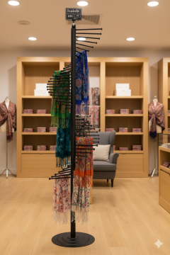 Siyah Eşarp Standı Şal Standı Aksesuar Standı ( 34 Şal Asılabilir )