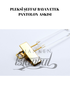 Business Class Pleksi Şeffaf Gold Kanca Mandallı Pantolon Askısı Etek Askısı