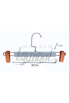 Business Class A Kalite Rose Kanca Lamine Ahşap Mandallı Pantolon Askısı Etek Askısı(Kopya)