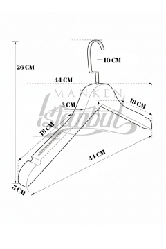 Business Class 44 Cm İtalyan Kanca Masif Ahşap Takım Elbise Askısı Palto Askısı Ceket askısı