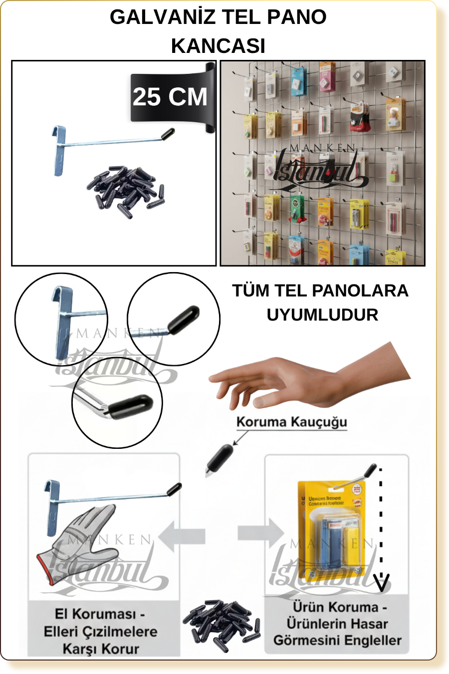 tel pano kancası raf kancası