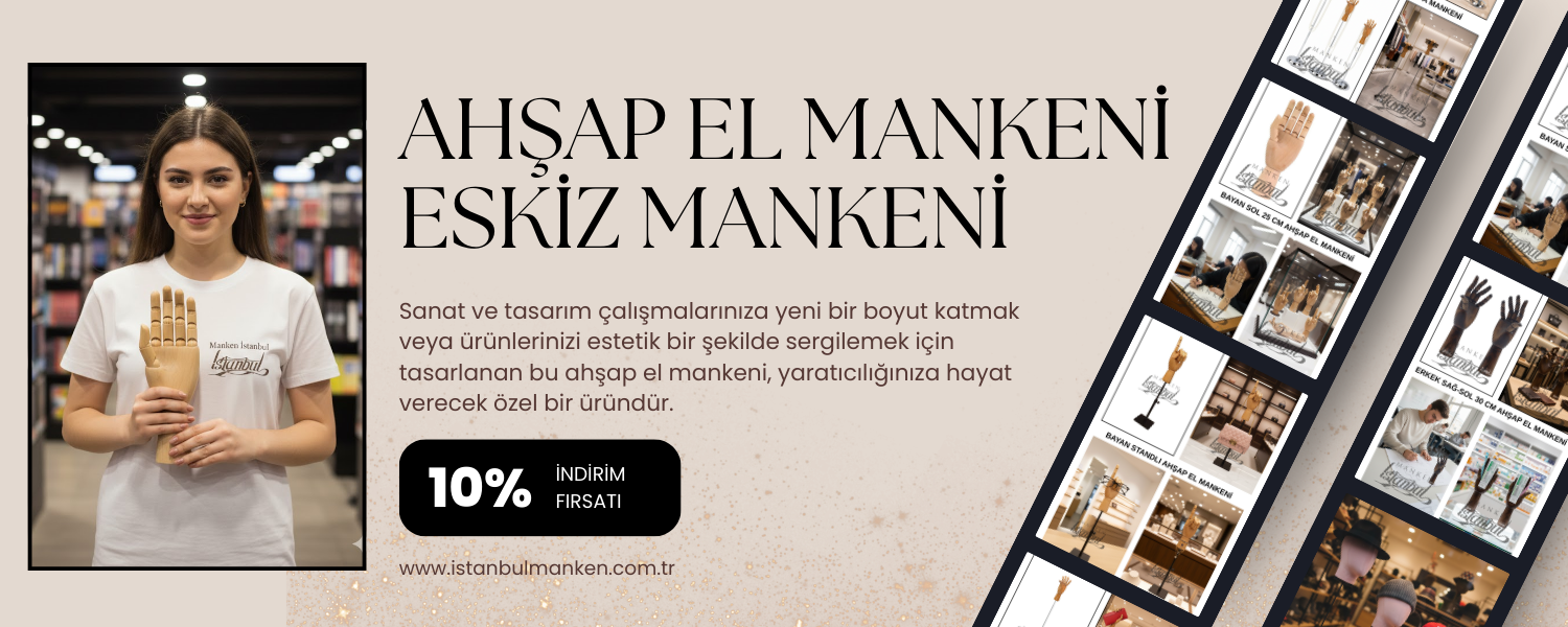 Ahşap El Mankeni Eskiz Mankeni