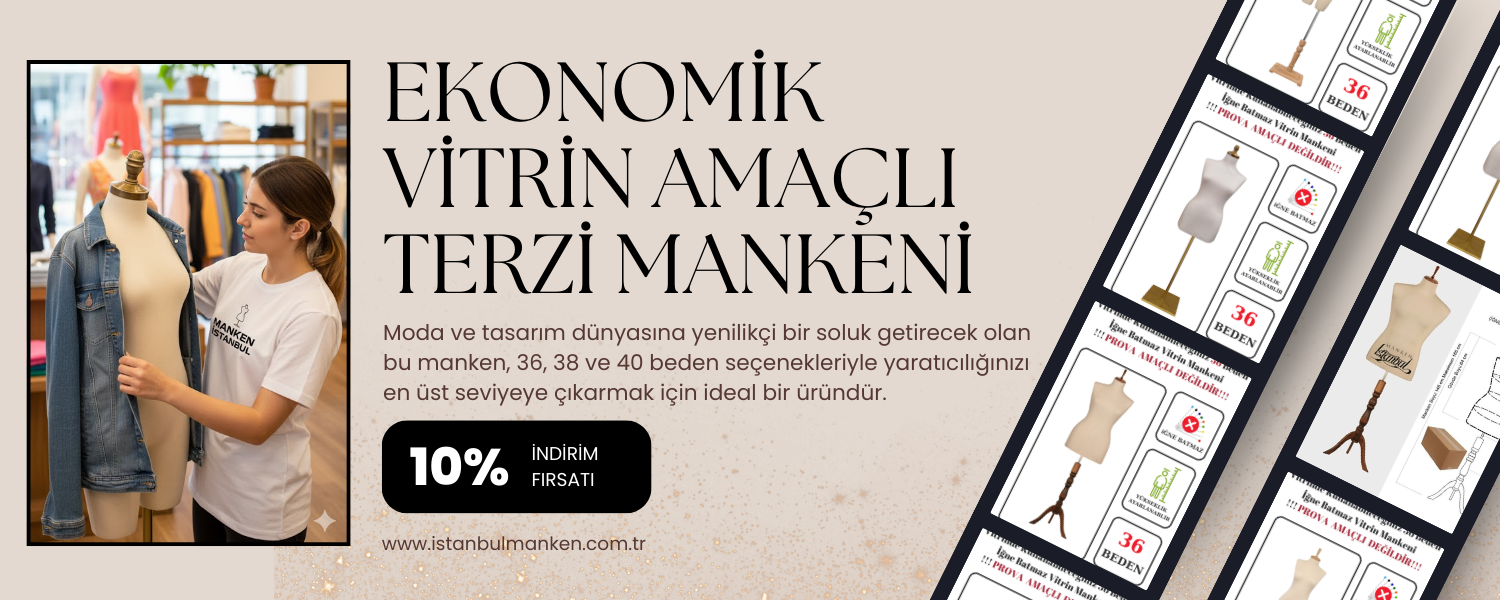 Ekonomik vitrin amaçlı terzi mankeni