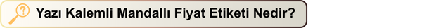Fiyat etiketi