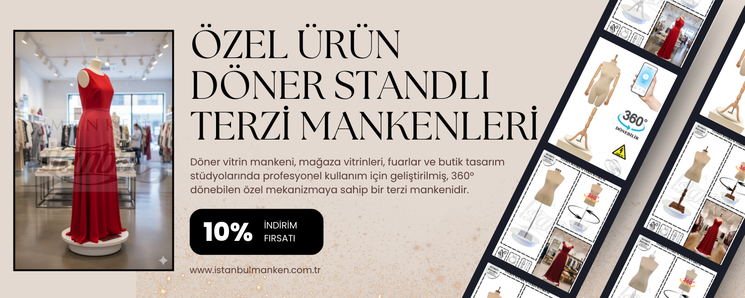 Özel Ürün Döner Standlı Terzi Mankenleri