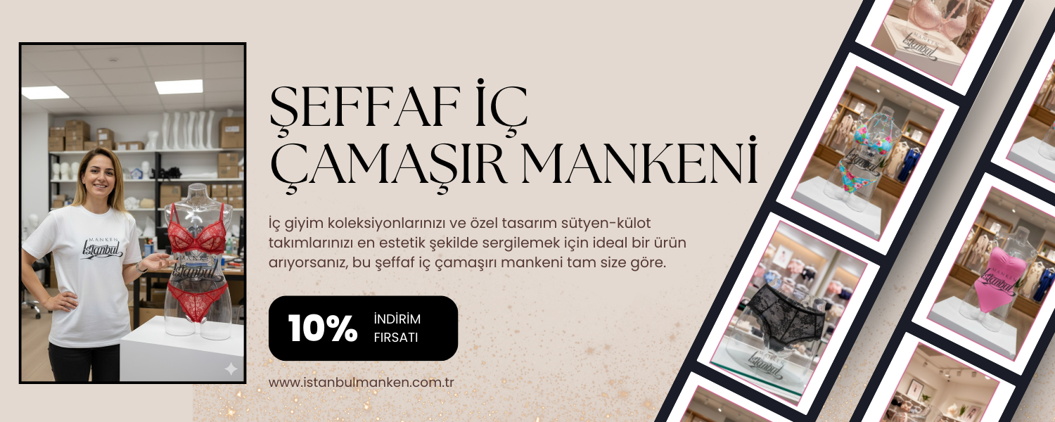  Şeffaf İç Çamaşır Mankeni