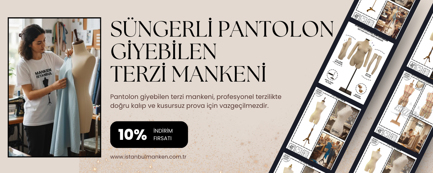 Süngerli Pantolon Giyebilen Terzi Mankeni