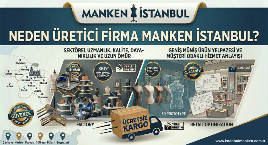 Ankara ili ve tüm ilçelerine terzi mankeni, prova mankeni, gelinlik mankeni, vitrin mankeni, döner platform, fiyat etiketleri, raf kancaları ve mağaza orta stand