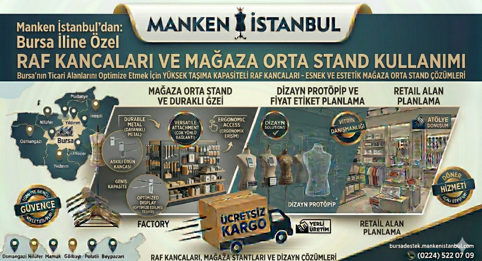 Bursa ili ve tüm ilçelerine terzi mankeni, prova mankeni, gelinlik mankeni, vitrin mankeni, döner platform