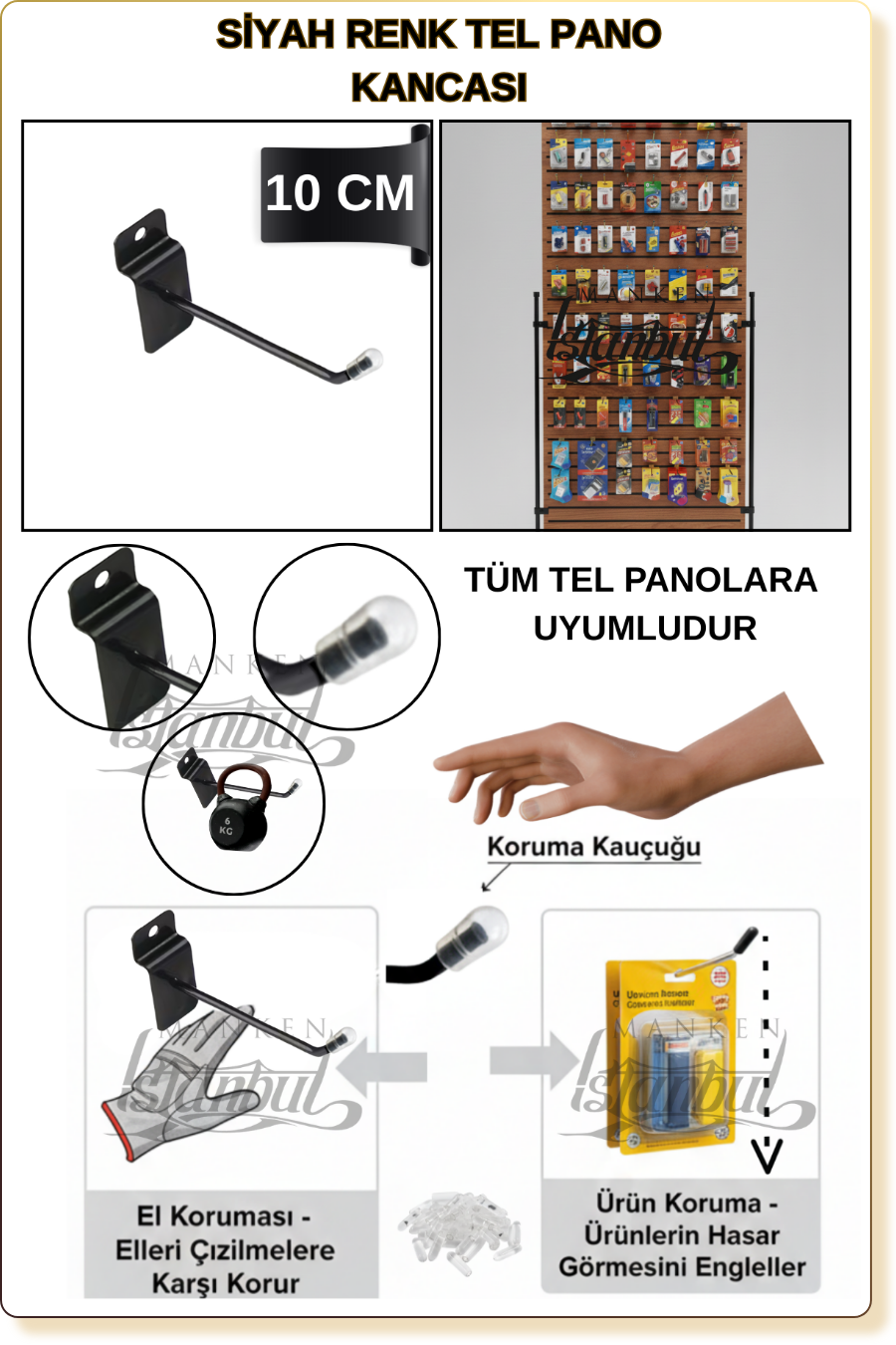 kanallı pano kancası