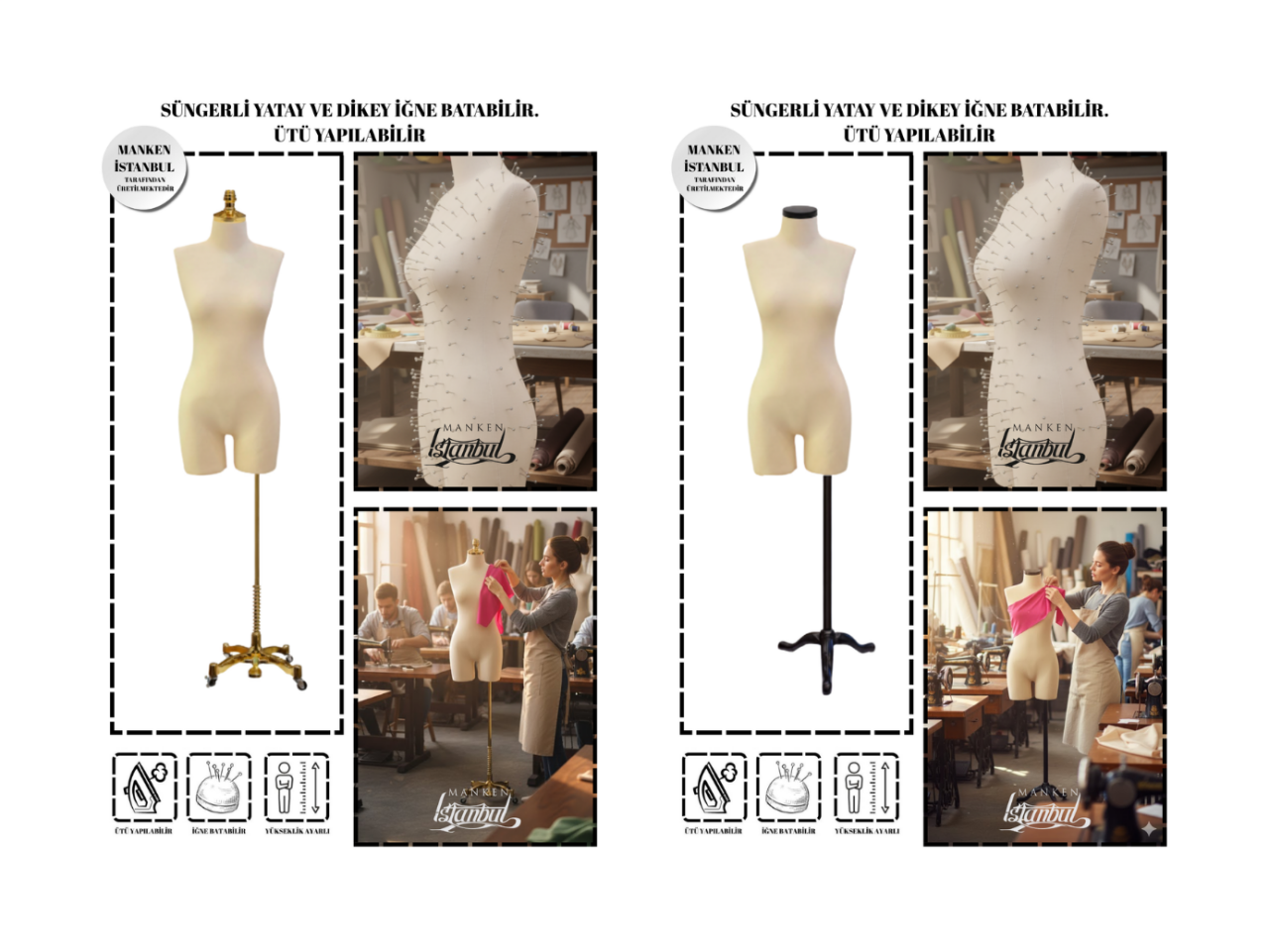 Pantolon giyebilen iğne batabilen terzi mankeni nedir?