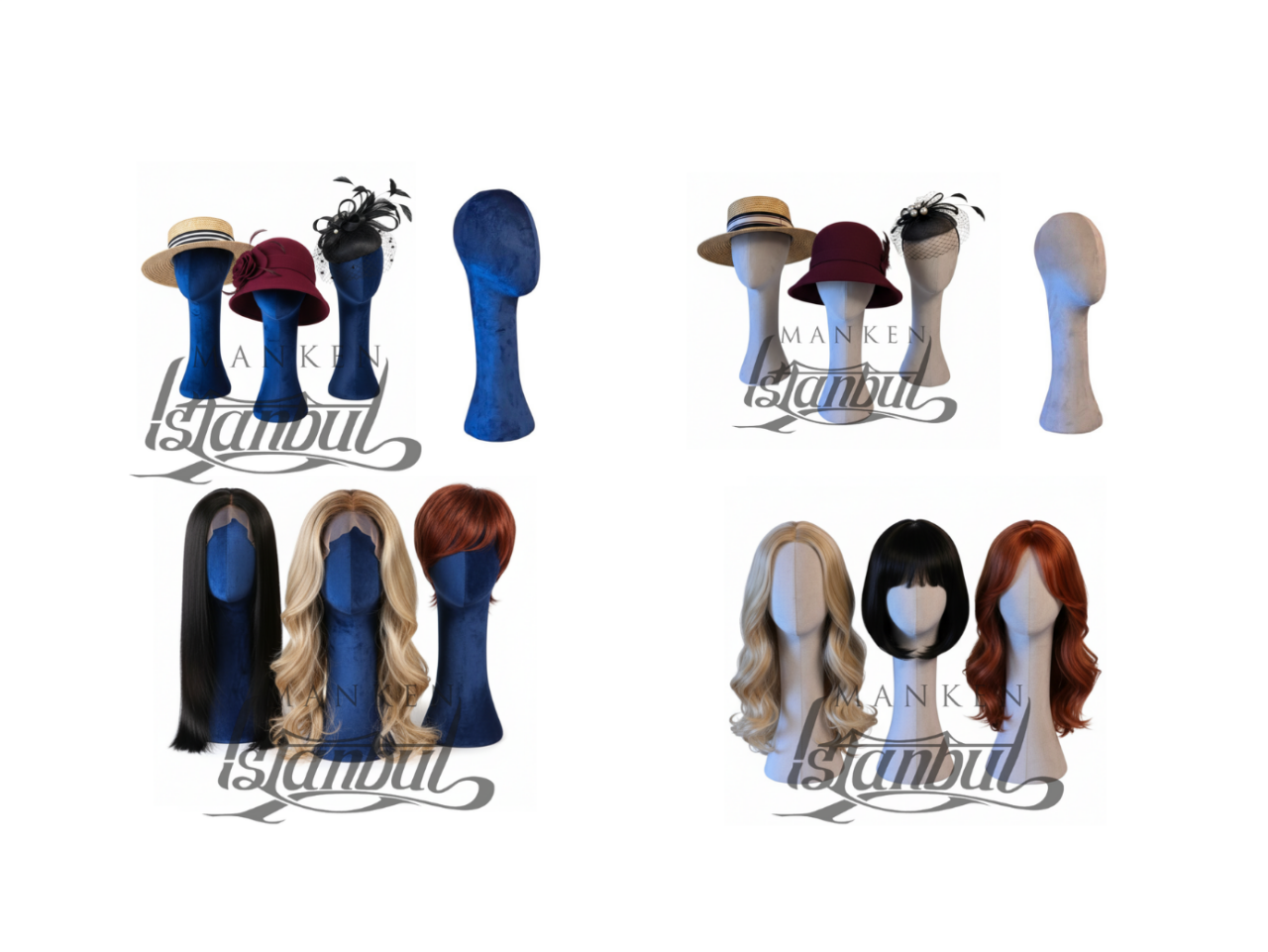 Kumaş kaplı kafa mankeni hangi aksesuarlar için uygundur?