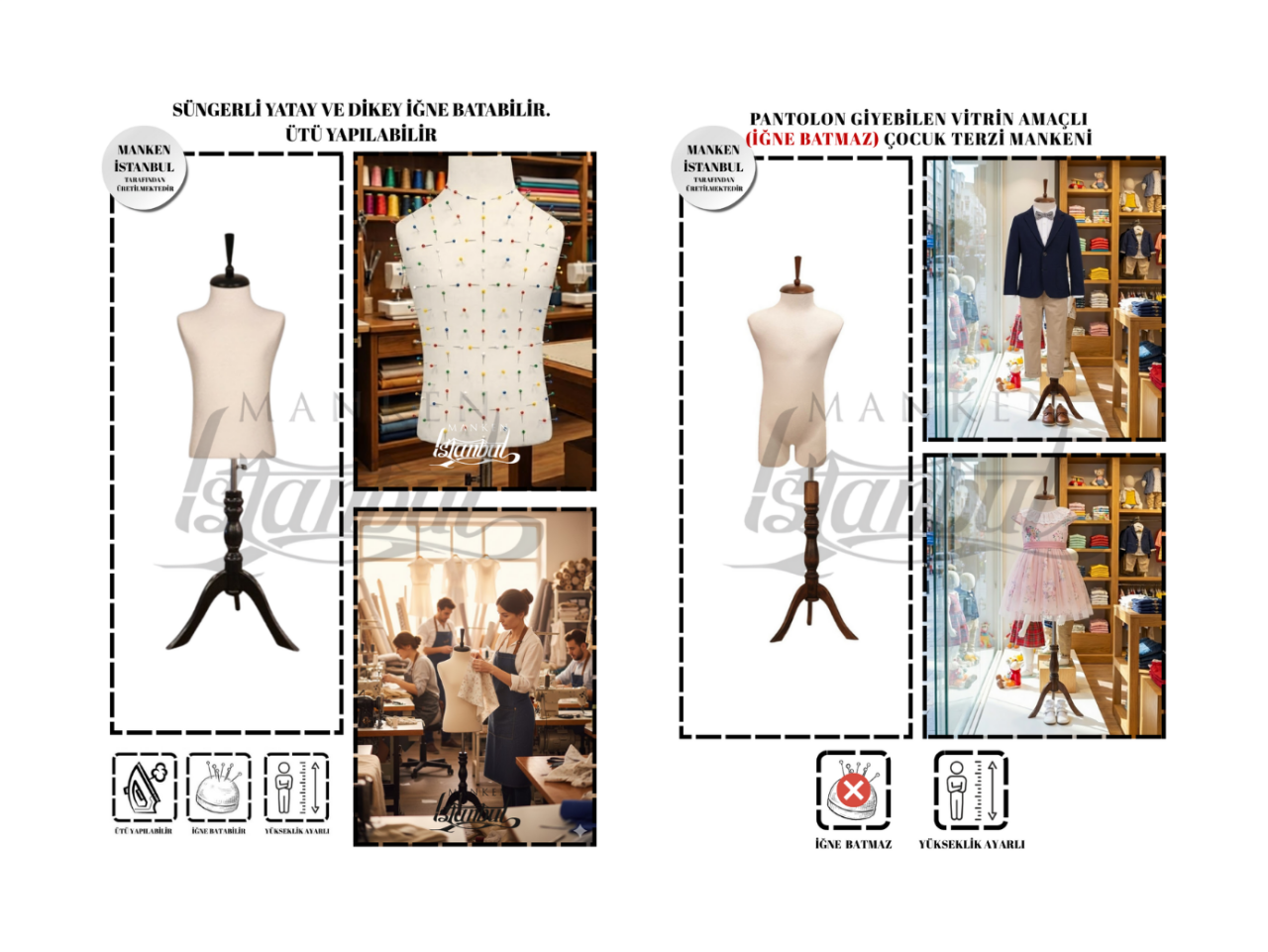 Çocuk prova mankeni hangi yaş aralıkları için uygundur?