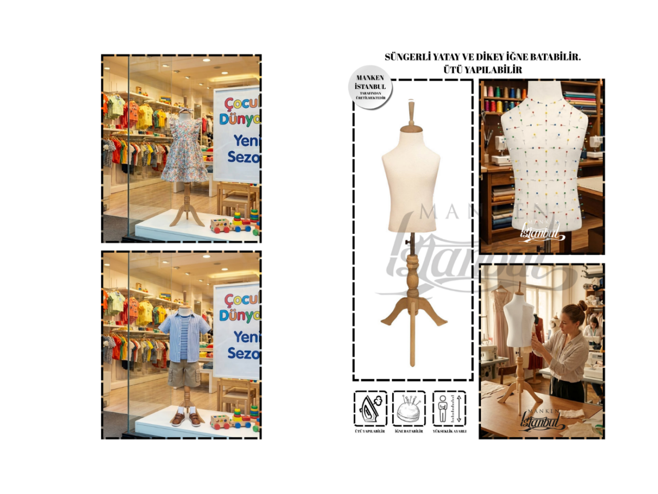 Süngerli çocuk mankeni hangi yaş aralıkları için üretilir ? 