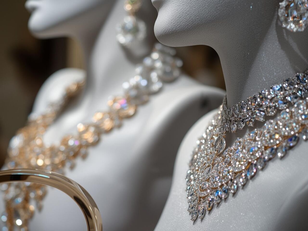 Kuyumcu Mankeni ile Pırlanta ve Aksesuarların Sergilenmesi