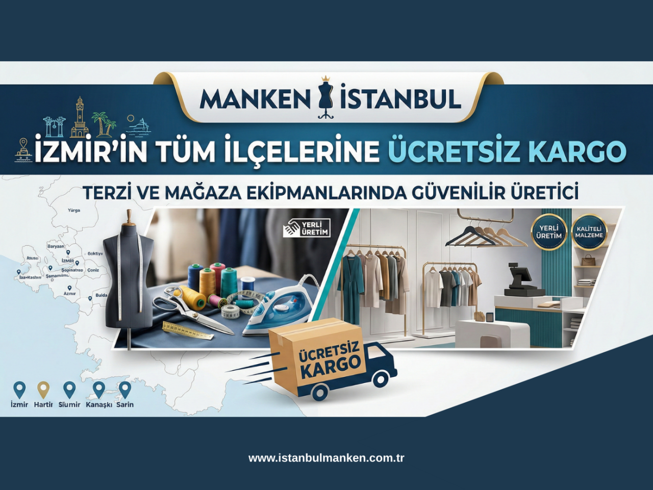 İzmir İline - Terzi Mankeni - Mağaza Ekipmanları 