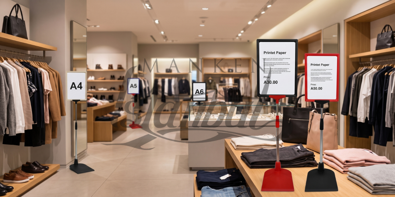 A4-A5 Ayaklı Fiyat Etiketi Nerelerde Kullanılır? Marketten Fuara Kadar 10 Kullanım Alanı