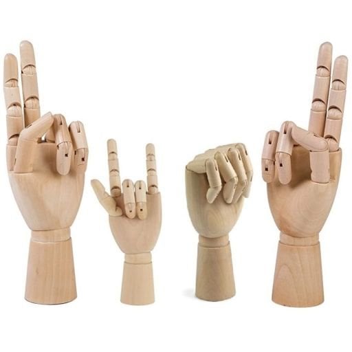 Ahşap El Mankeni - Eskiz Mankeni