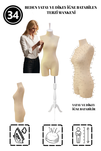34 Beden Süngerli Terzi Mankeni