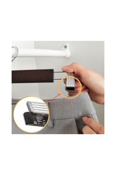 Delüks 10 Adet Beyaz Ahşap Pantolon Askısı Etek Askısı Kıyafet Askısı