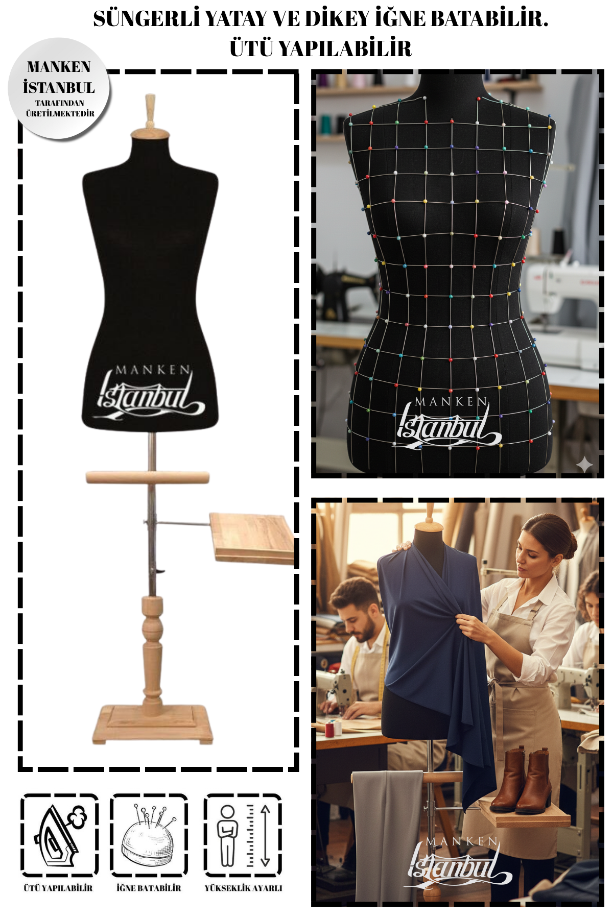 Lüks Ahşap Ayak Terzi Mankeni Prova Mankeni Vitrin Mankeni