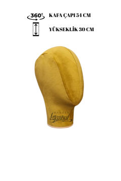 Bayan kumaş kaplı kafa mankeni