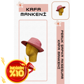 Bayan kumaş kaplı kafa mankeni