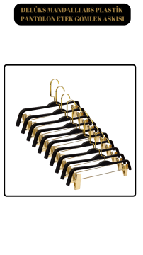 Delüks 10 Adet Abc Plastik Pantolon Askısı Etek Askısı Elbise Askısı