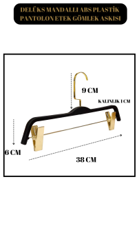 Delüks 10 Adet Abc Plastik Pantolon Askısı Etek Askısı Elbise Askısı
