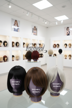 Bayan kumaş kaplı kafa mankeni