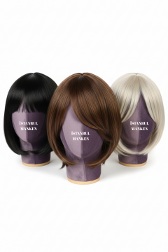 Bayan kumaş kaplı kafa mankeni