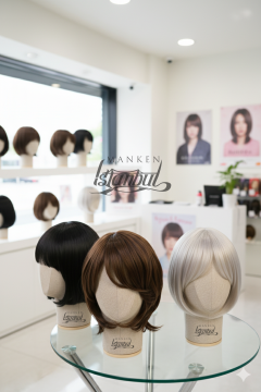 Bayan kumaş kaplı kafa mankeni