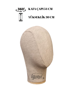 Bayan kumaş kaplı kafa mankeni