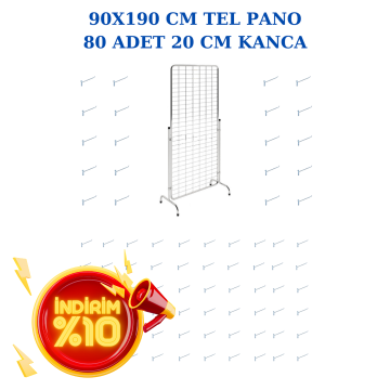 Krom Tel Pano 80 Adet Kancalı Bijuteri Çorap Telefon Standı