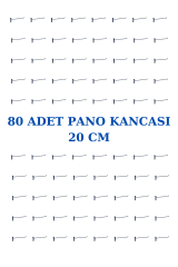 Krom Tel Pano 80 Adet Kancalı Bijuteri Çorap Telefon Standı