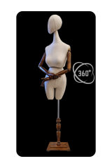 Gövde ve Kafa 360 Derece Dönebilen Vitrin Mankeni