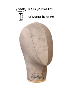 Bayan kumaş kaplı kafa mankeni