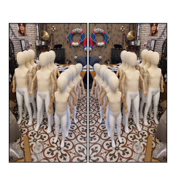 Tam Boy Ahşap Kollu Çocuk Terzi Mankeni Vitrin Mankeni