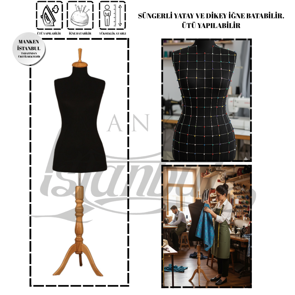 Süngerli Terzi Mankeni Prova Mankeni 34-46 Beden